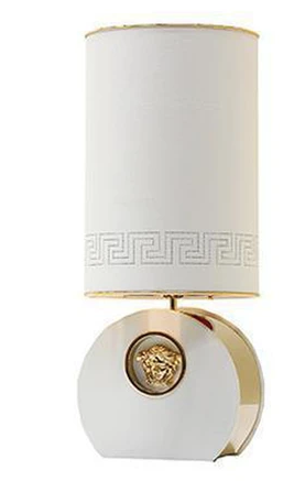 Versace Round Table Lamp- White
