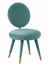 Load image into Gallery viewer, Artwerks Sea Blue Velvet Dining Chair
